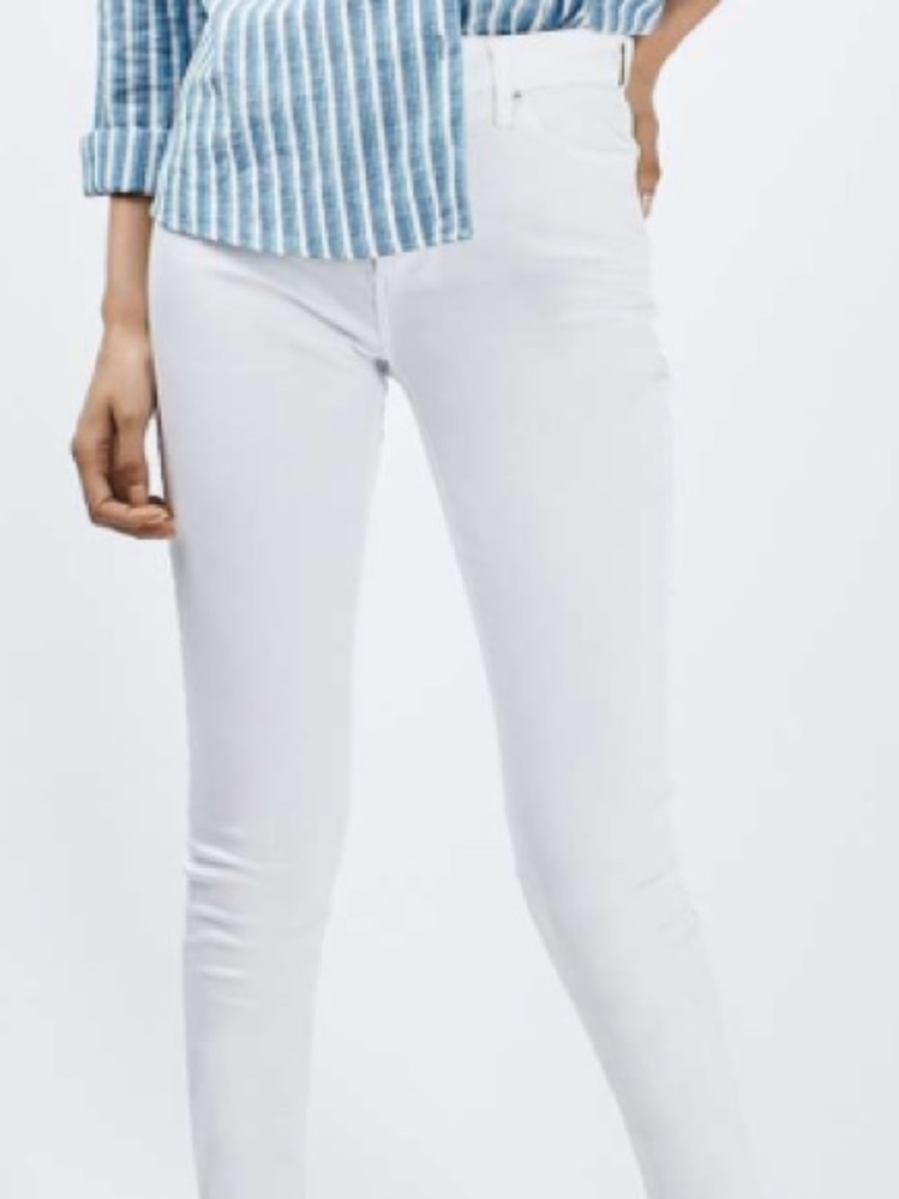 Topshop| NEW ‘Moto Leigh’ White High-Rise Casual Skinny Ankle Jeans 32w 30l NWT